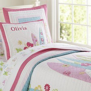 Pottery barn girls surf quilt Twin